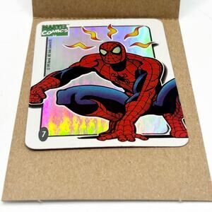 RARE Vintage Marvel 1995 SpiderMan #7 CEL PRISM Holo Vending Machine Sticker 3